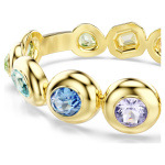 Gema cuff Oversized crystals, Mixed cuts, Multicolored, Gold-tone plated